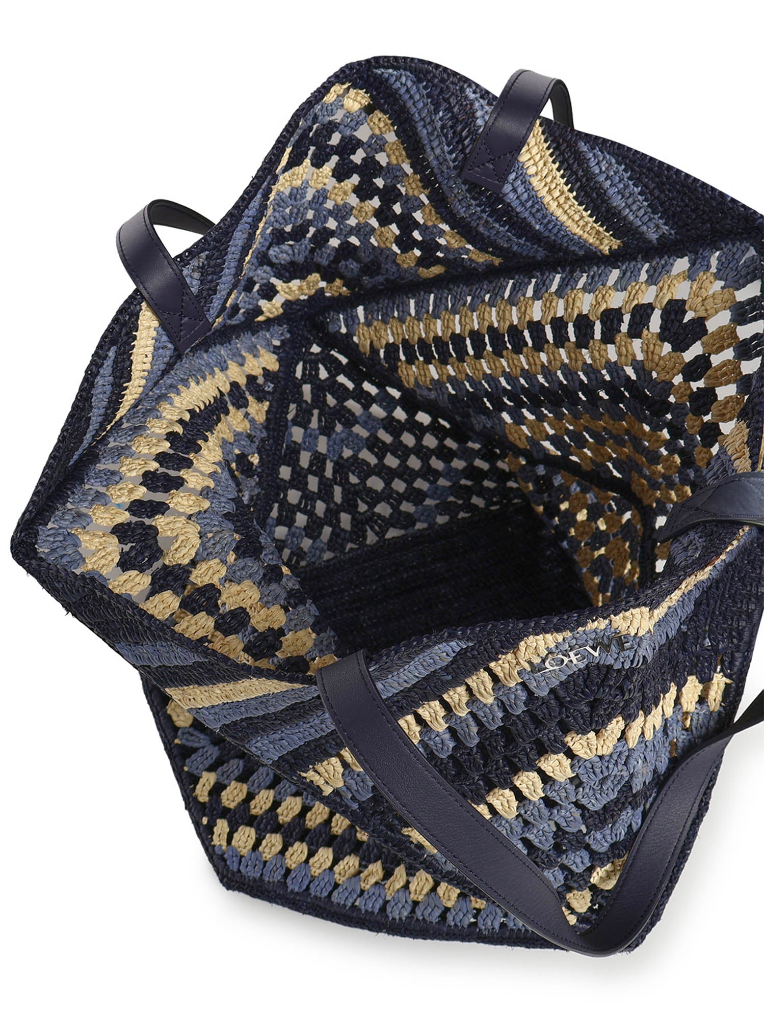 Borsa tote Puzzle Fold XL in rafia B779Q18X57 0150 LOEWE 