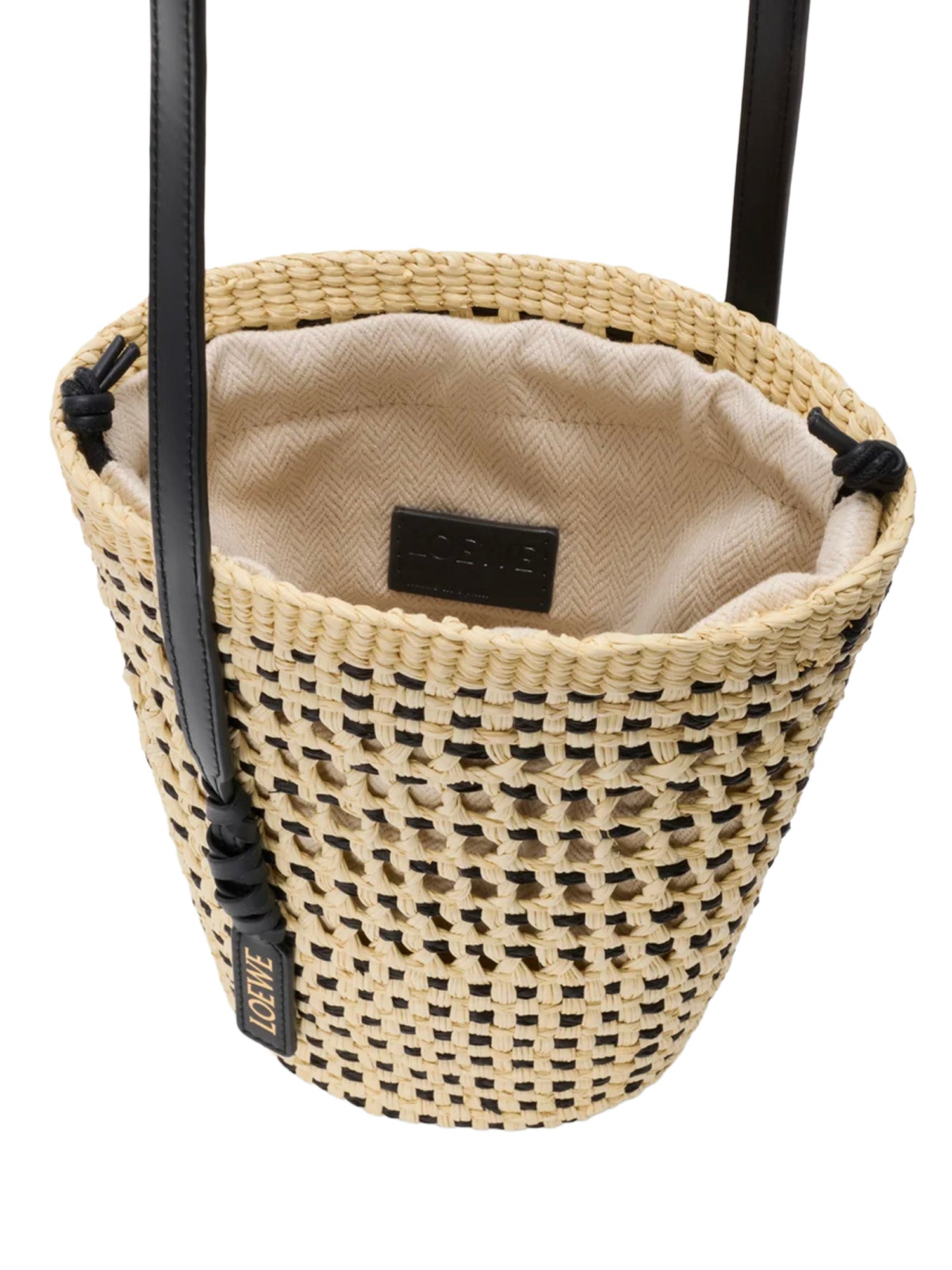 Borsa Braid in palma Iraca e pelle di vitello C630IMBX01 2165 LOEWE 