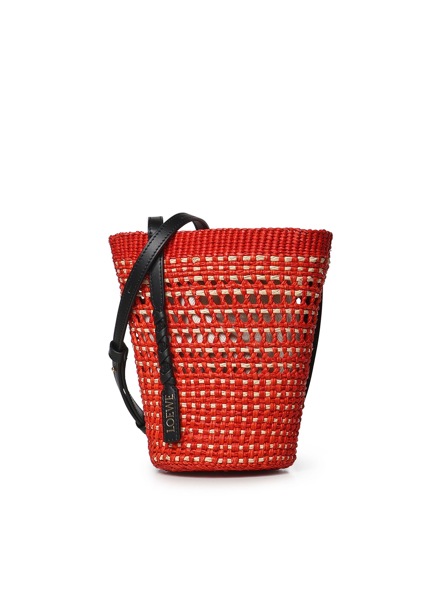 Borsa Braid media in palma Iraca e pelle di vitello C630IMBX02 7116 LOEWE 