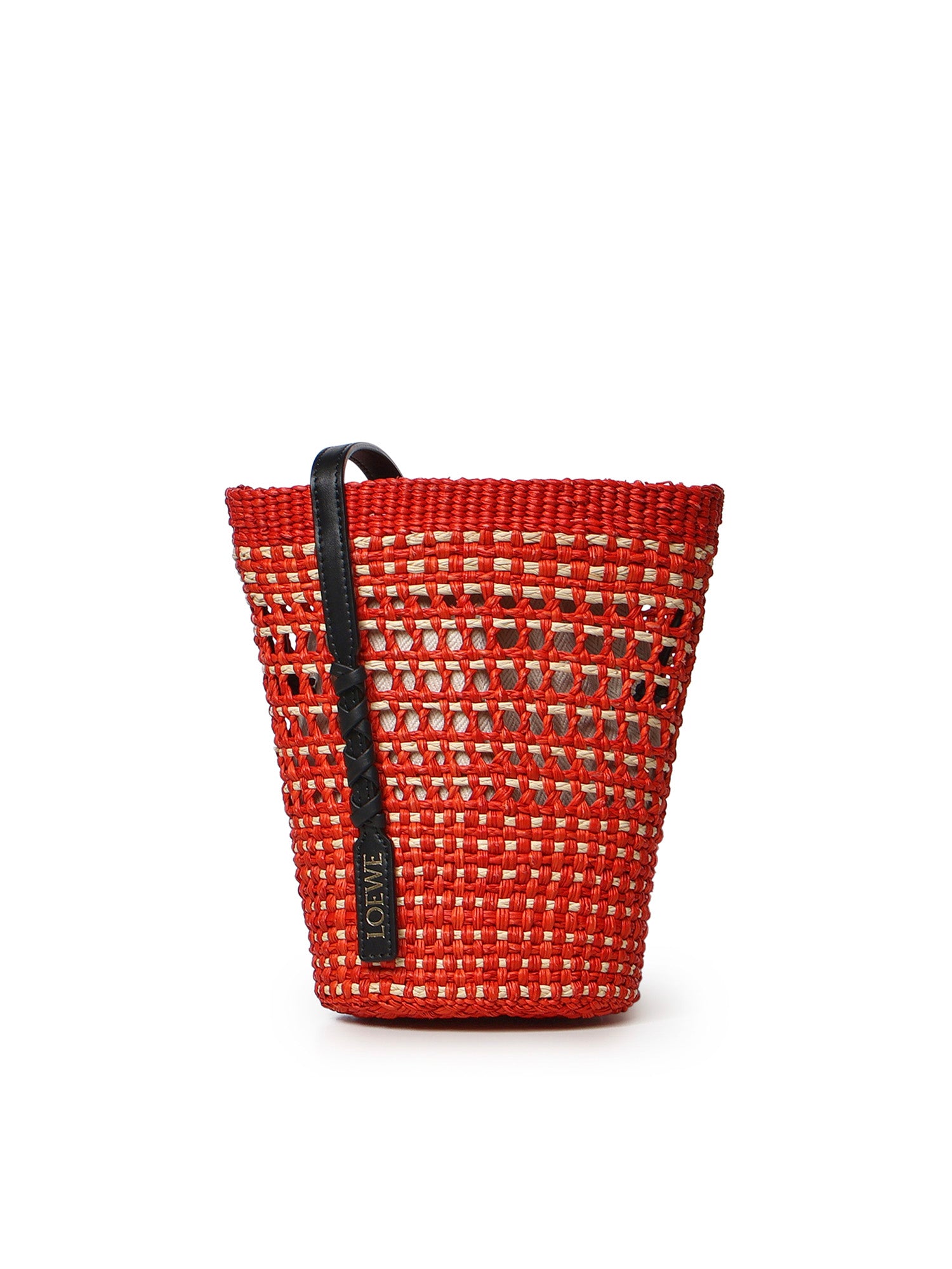 Borsa Braid media in palma Iraca e pelle di vitello C630IMBX02 7116 LOEWE 