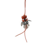 Ciondolo Hoopoe bird in pelle di vitello CCFC232X19 9101 LOEWE 
