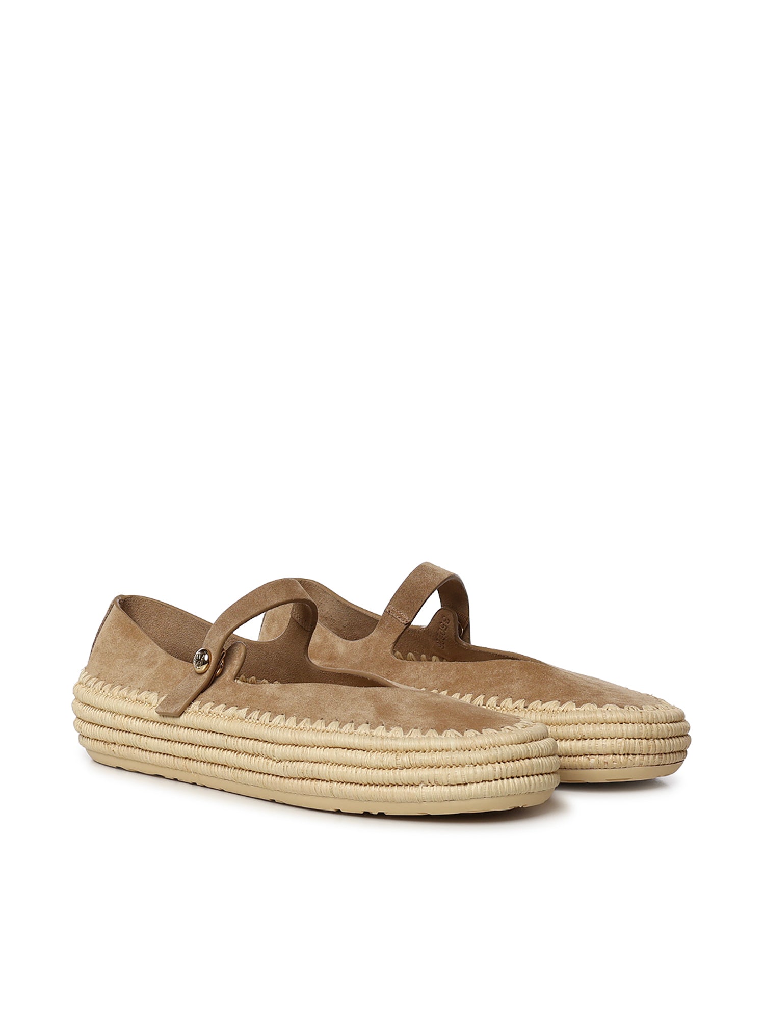 Mary Jane Rio in pelle scamosciata e rafia LBV3466X02 2210 LOEWE 