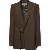 Giacca drappeggiata in lana S359Y03XAE 4160 LOEWE 