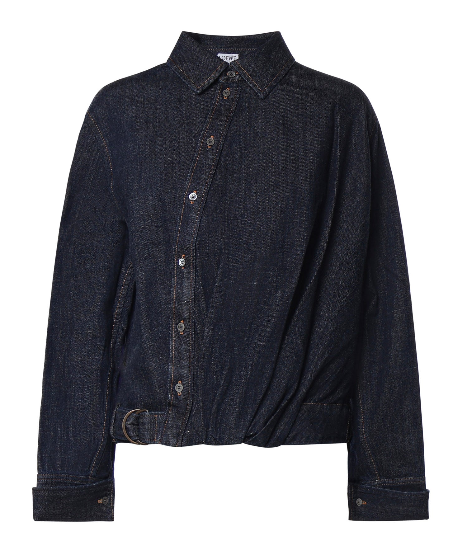 Camicia drappeggiata in denim S359Y1DX19 5380 LOEWE 