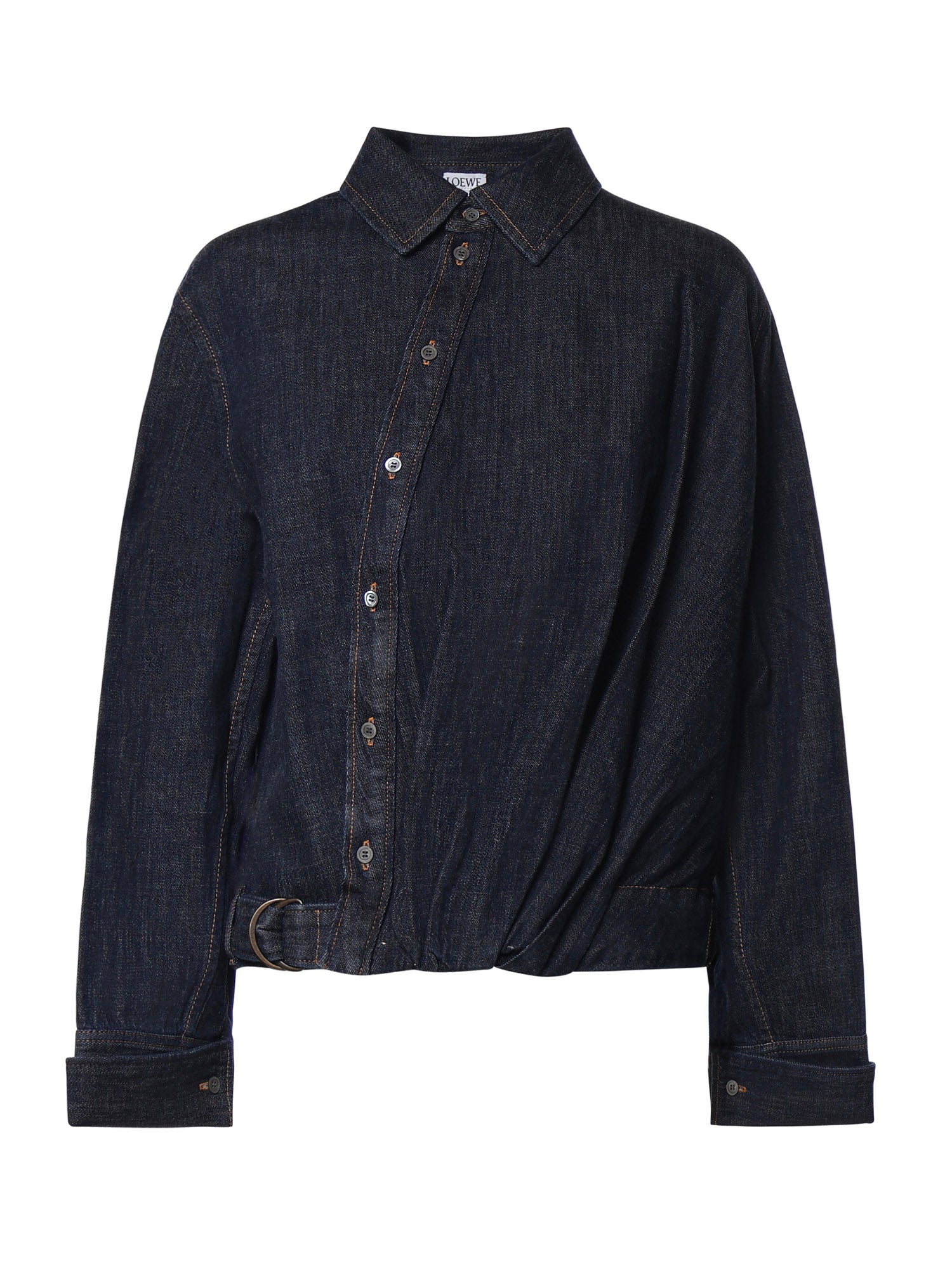 Camicia drappeggiata in denim S359Y1DX19 5380 LOEWE 