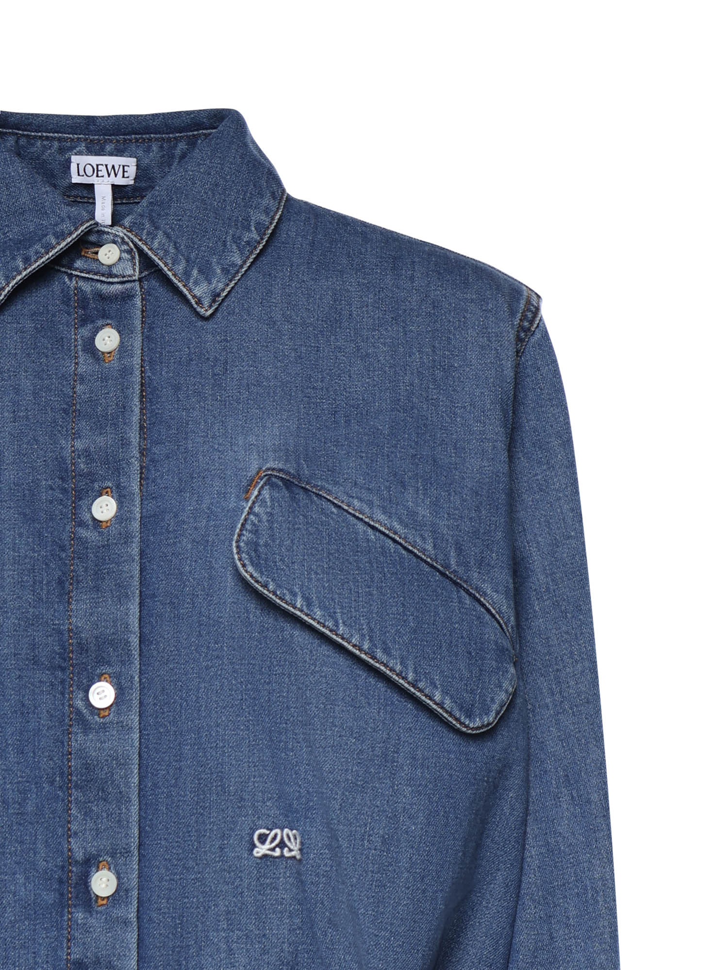 Camicia con cintura in denim S540Y1DX14 5140 LOEWE 