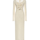 Vestito midi con applicazioni floreali 122523  MAGDA BUTRYM 