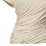 T-shirt con nodo laterale e drappeggio 168526  MAGDA BUTRYM 