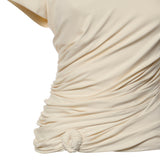 T-shirt con nodo laterale e drappeggio 168526  MAGDA BUTRYM 