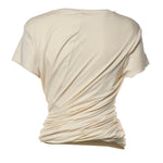 T-shirt con nodo laterale e drappeggio 168526  MAGDA BUTRYM 