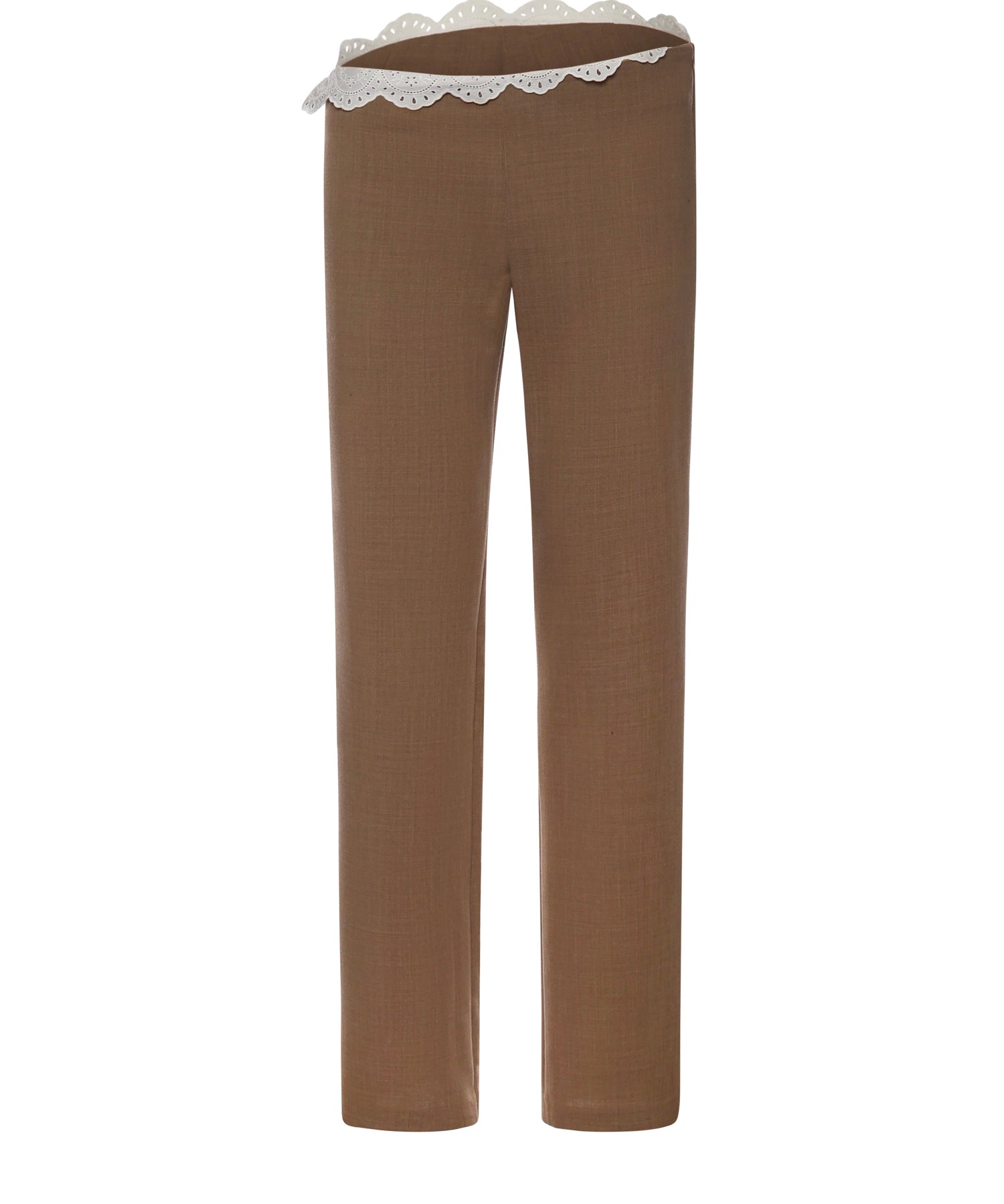 Pantaloni in lana con cinturino in pizzo 173426  MAGDA BUTRYM 