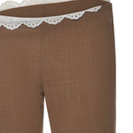 Pantaloni in lana con cinturino in pizzo 173426  MAGDA BUTRYM 
