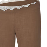 Pantaloni in lana con cinturino in pizzo 173426  MAGDA BUTRYM 
