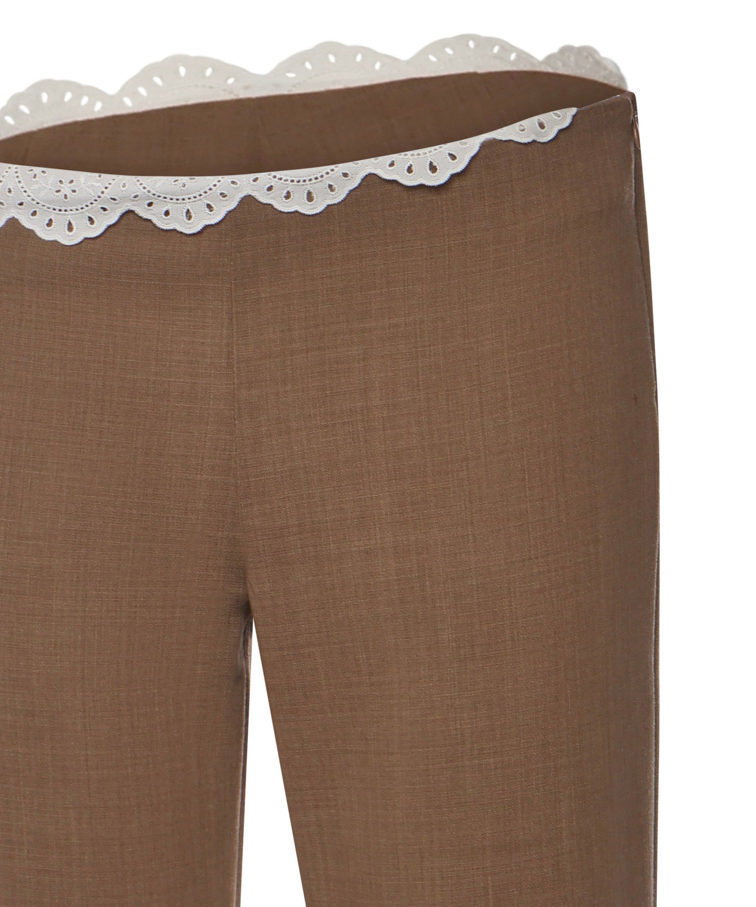 Pantaloni in lana con cinturino in pizzo 173426  MAGDA BUTRYM 