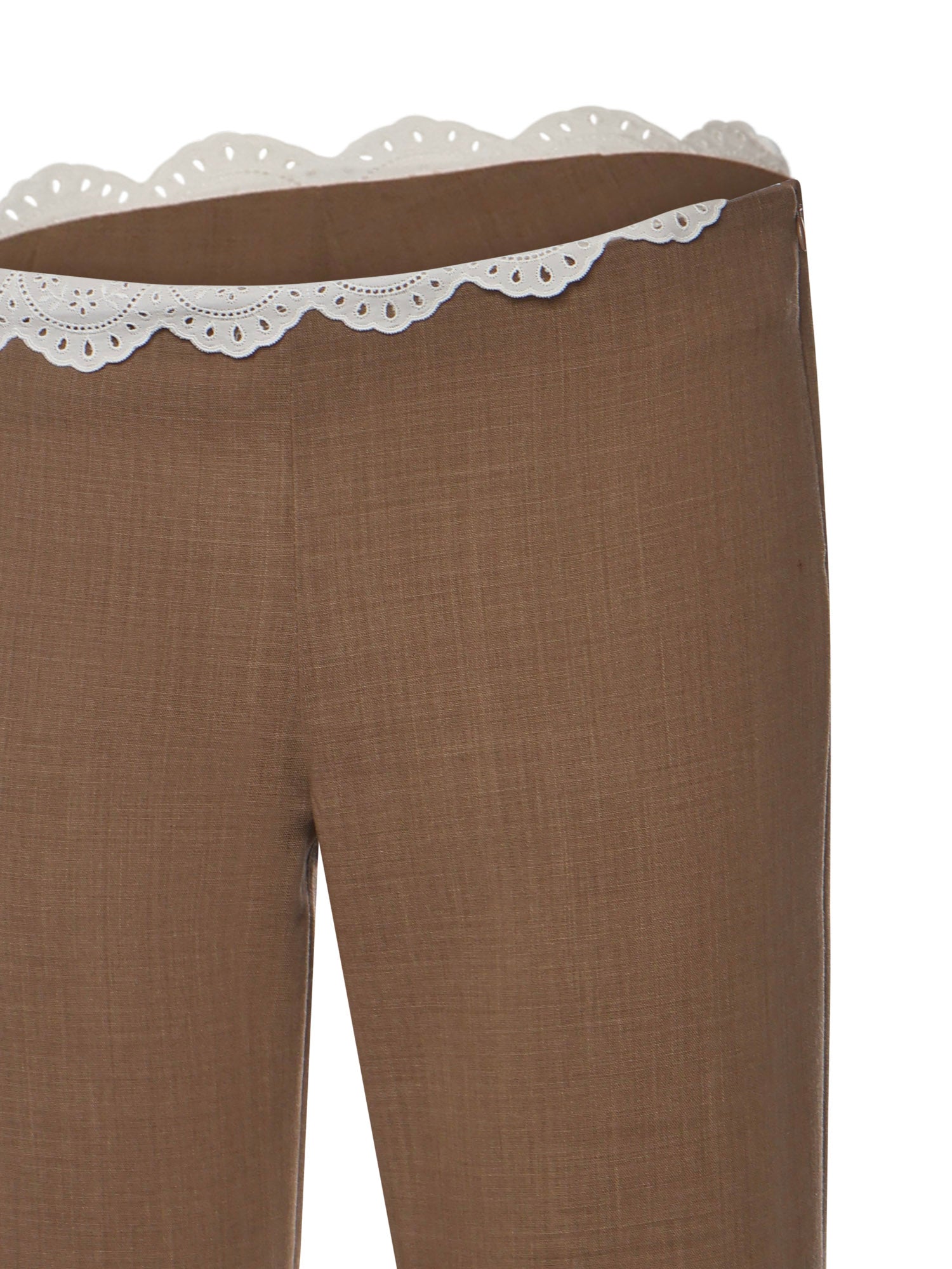 Pantaloni in lana con cinturino in pizzo 173426  MAGDA BUTRYM 
