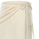 Gonna lunga drappeggiata con perline 305426  MAGDA BUTRYM 