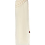 Gonna lunga drappeggiata con perline 305426  MAGDA BUTRYM 