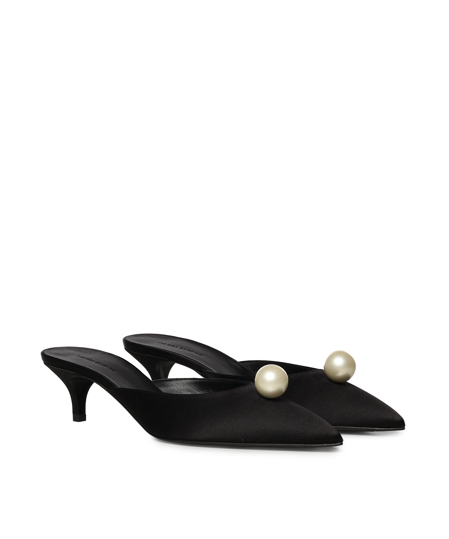 Mules in satin con perle 513526  MAGDA BUTRYM 