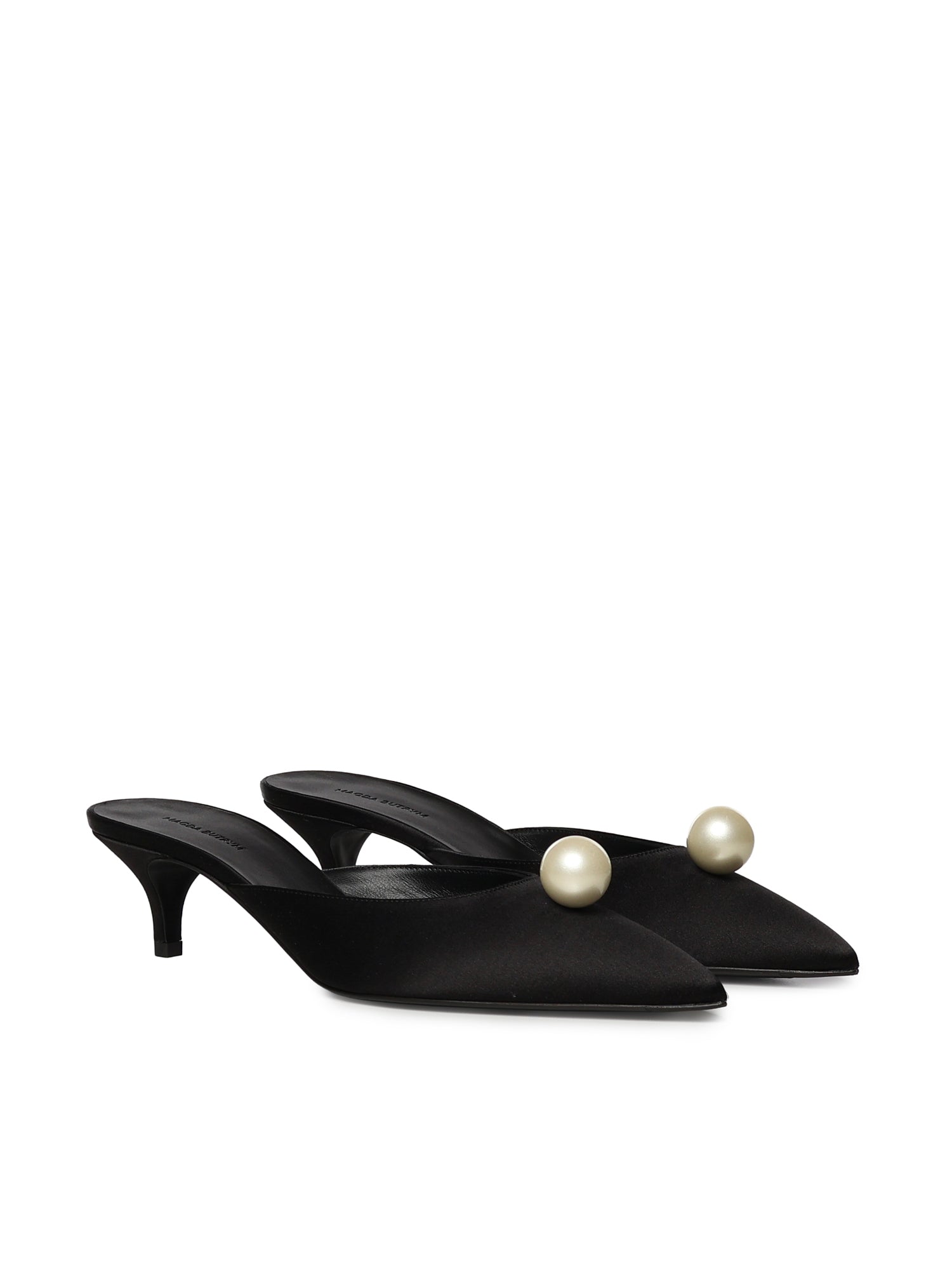 Mules in satin con perle 513526  MAGDA BUTRYM 
