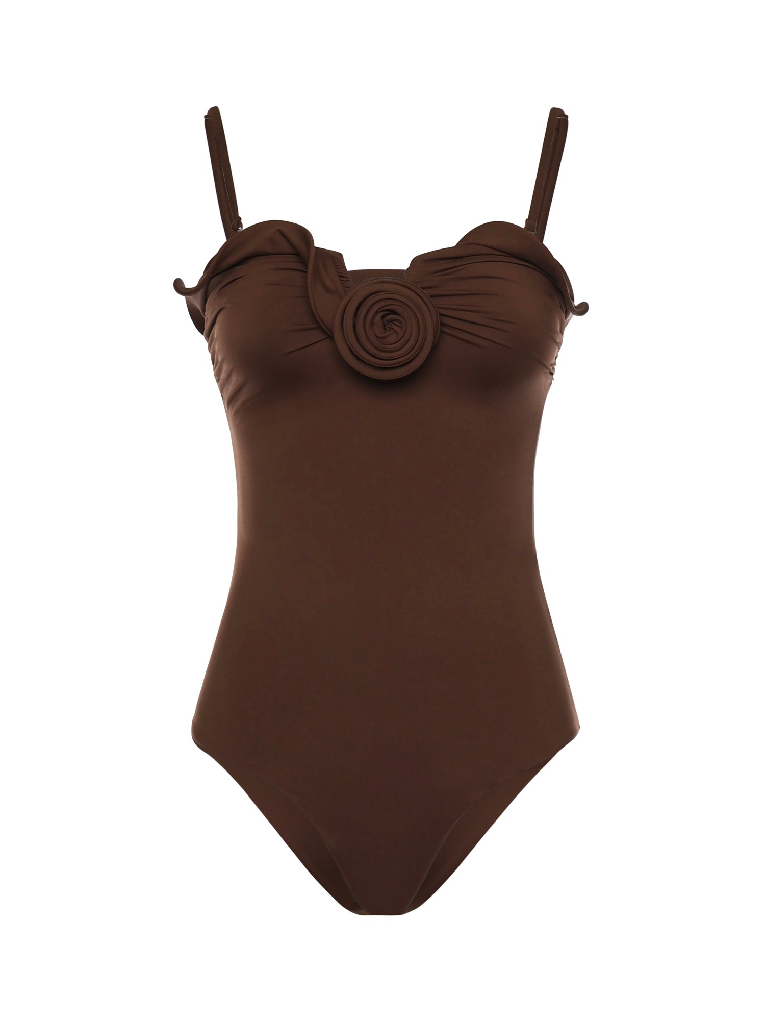 Costume da bagno bustier con rosa scultorea 608426  MAGDA BUTRYM 
