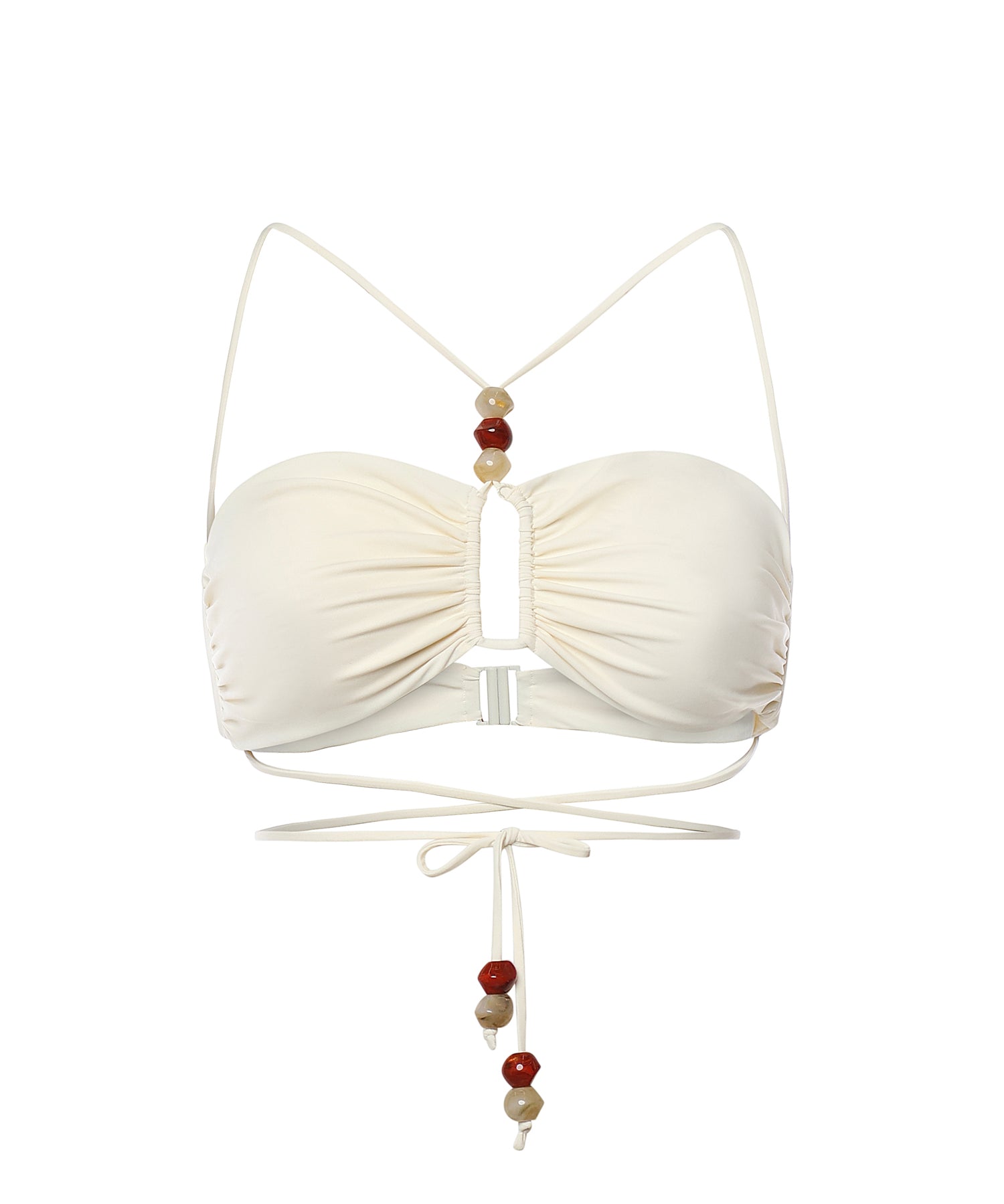 Top a fascia incrociato e perline 622426  MAGDA BUTRYM 