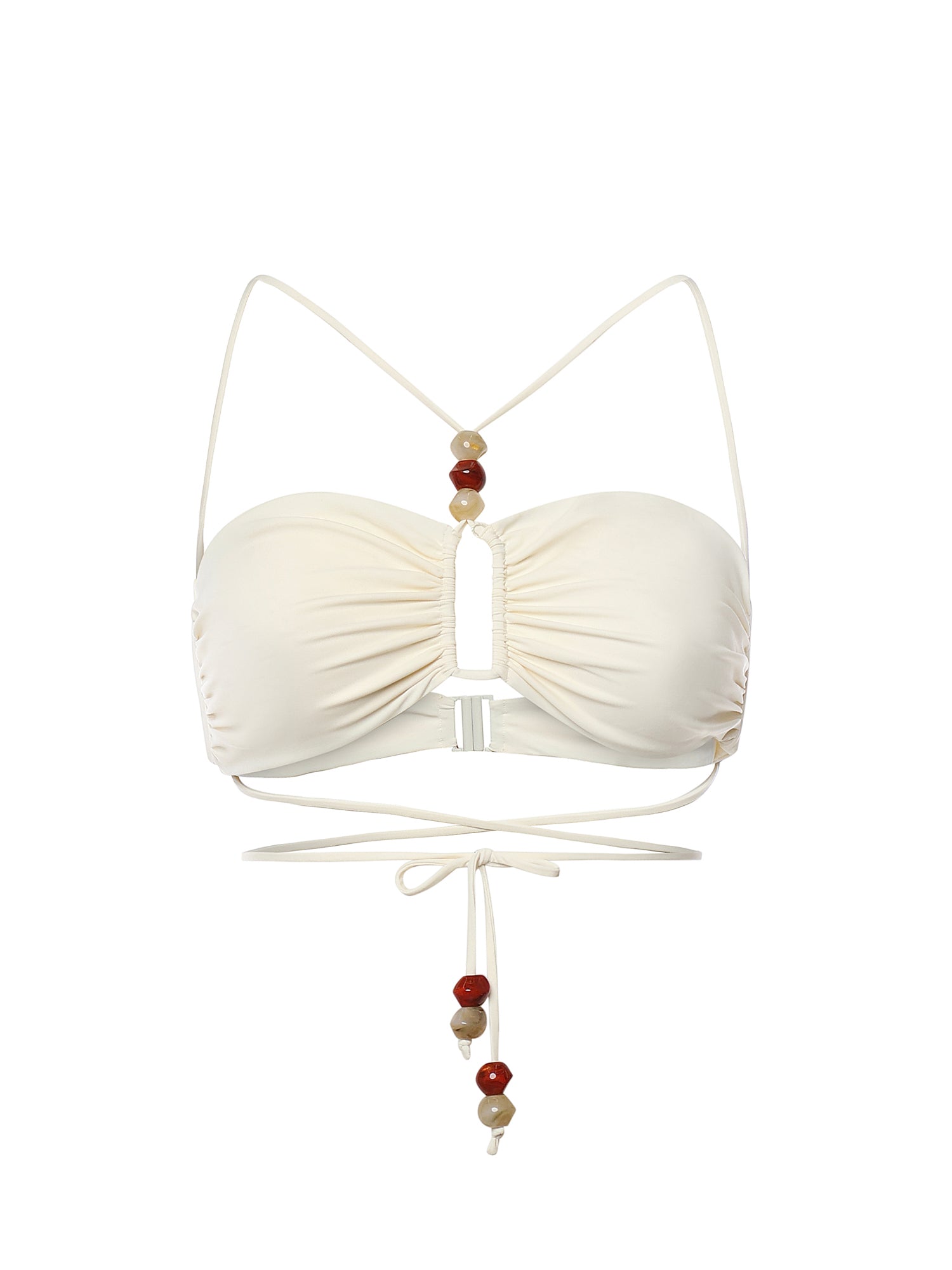 Top a fascia incrociato e perline 622426  MAGDA BUTRYM 