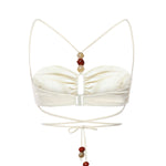 Top a fascia incrociato e perline 622426  MAGDA BUTRYM 