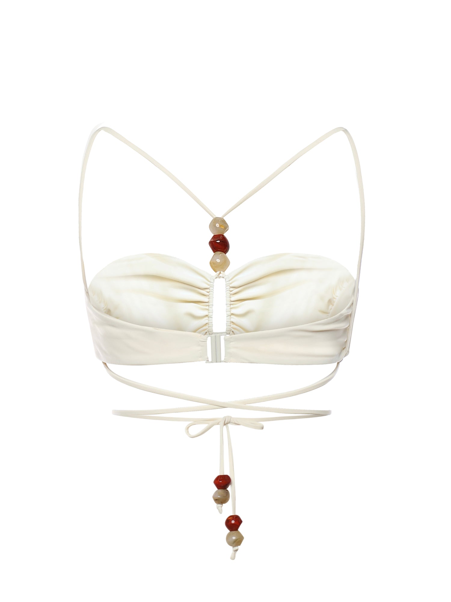 Top a fascia incrociato e perline 622426  MAGDA BUTRYM 