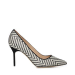 Pumps in rafia e pelle 1263124 978I MANOLO BLAHNIK 