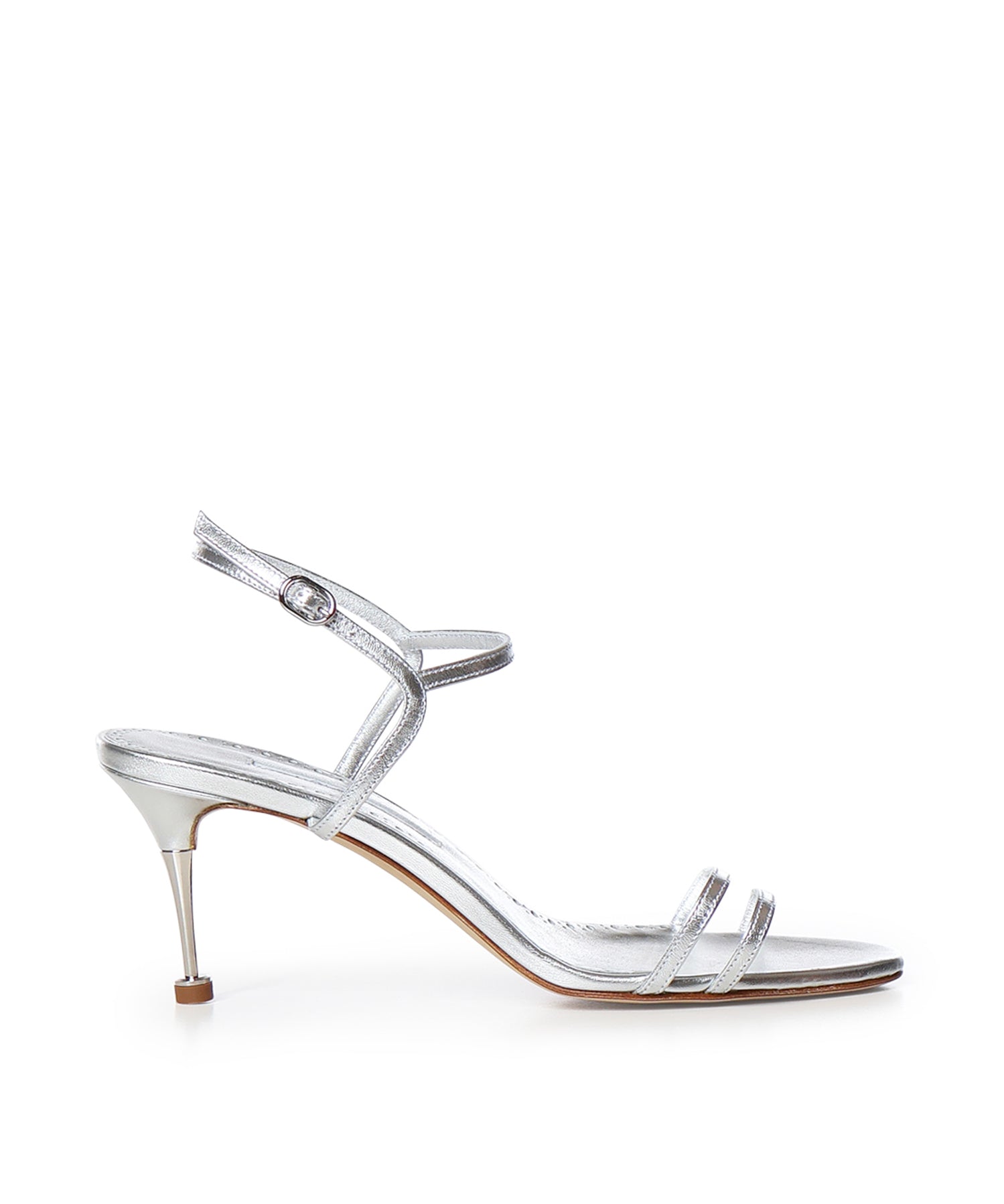Sandali Ciagapla in pelle metallizzata 1263168 0454 MANOLO BLAHNIK 
