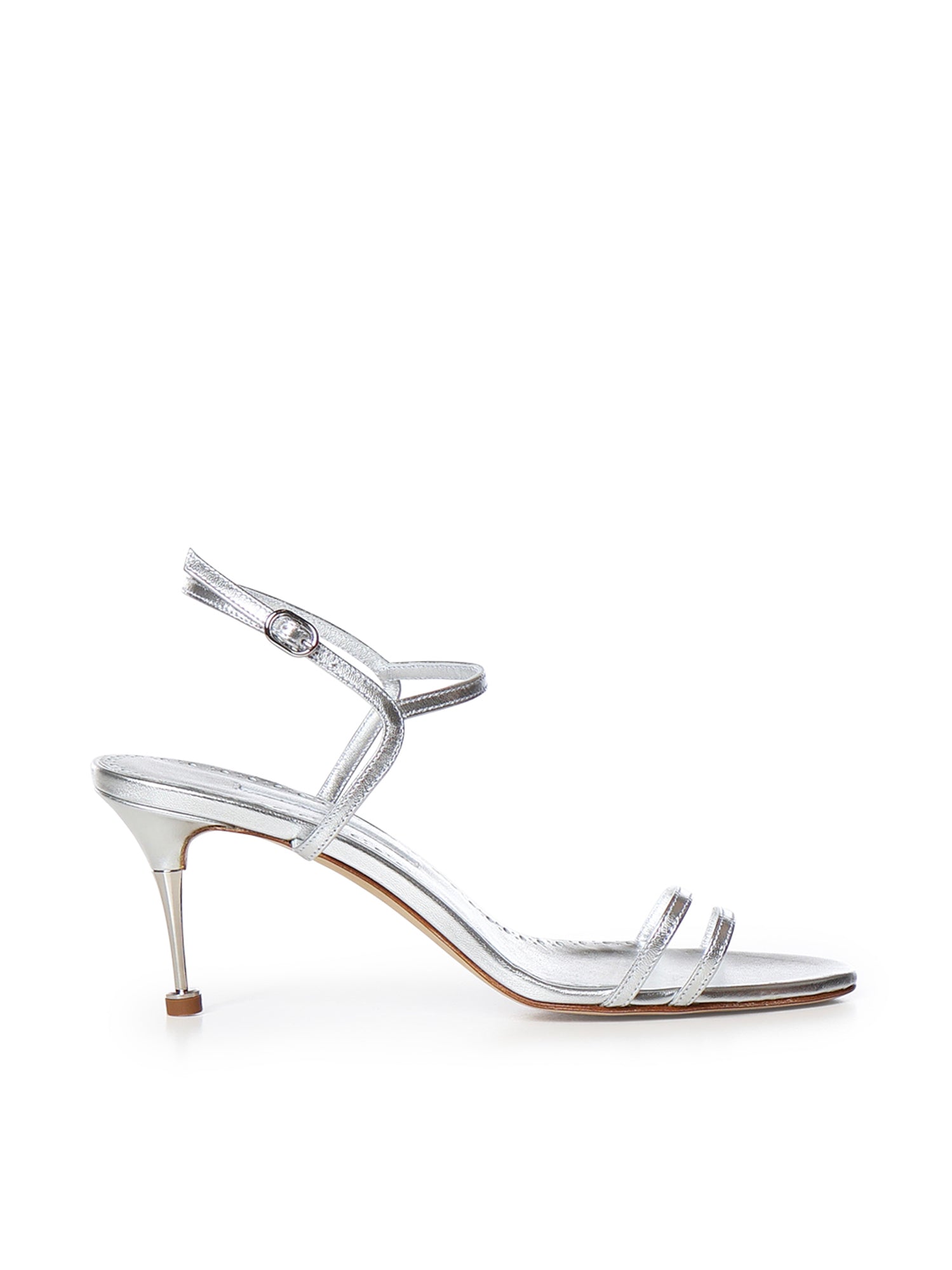 Sandali Ciagapla in pelle metallizzata 1263168 0454 MANOLO BLAHNIK 