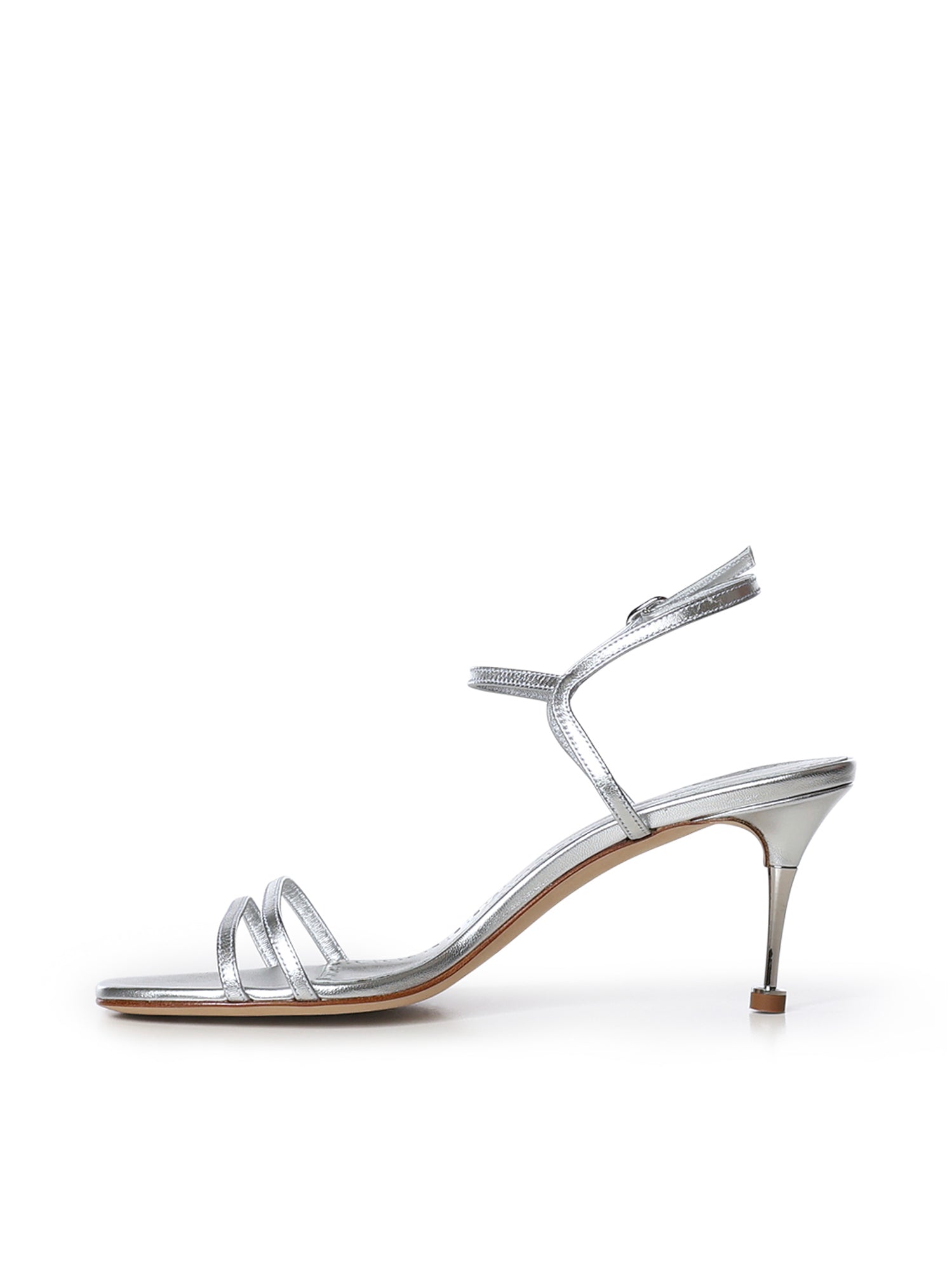 Sandali Ciagapla in pelle metallizzata 1263168 0454 MANOLO BLAHNIK 