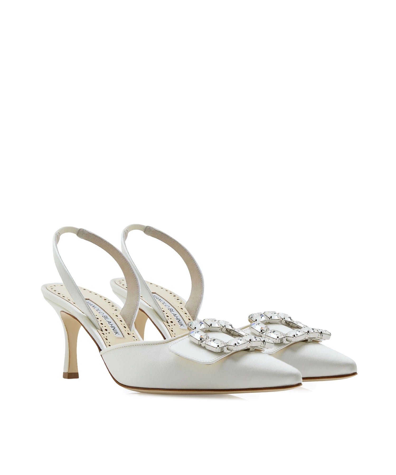 Décolleté slingback in raso 1263183 1309 MANOLO BLAHNIK 