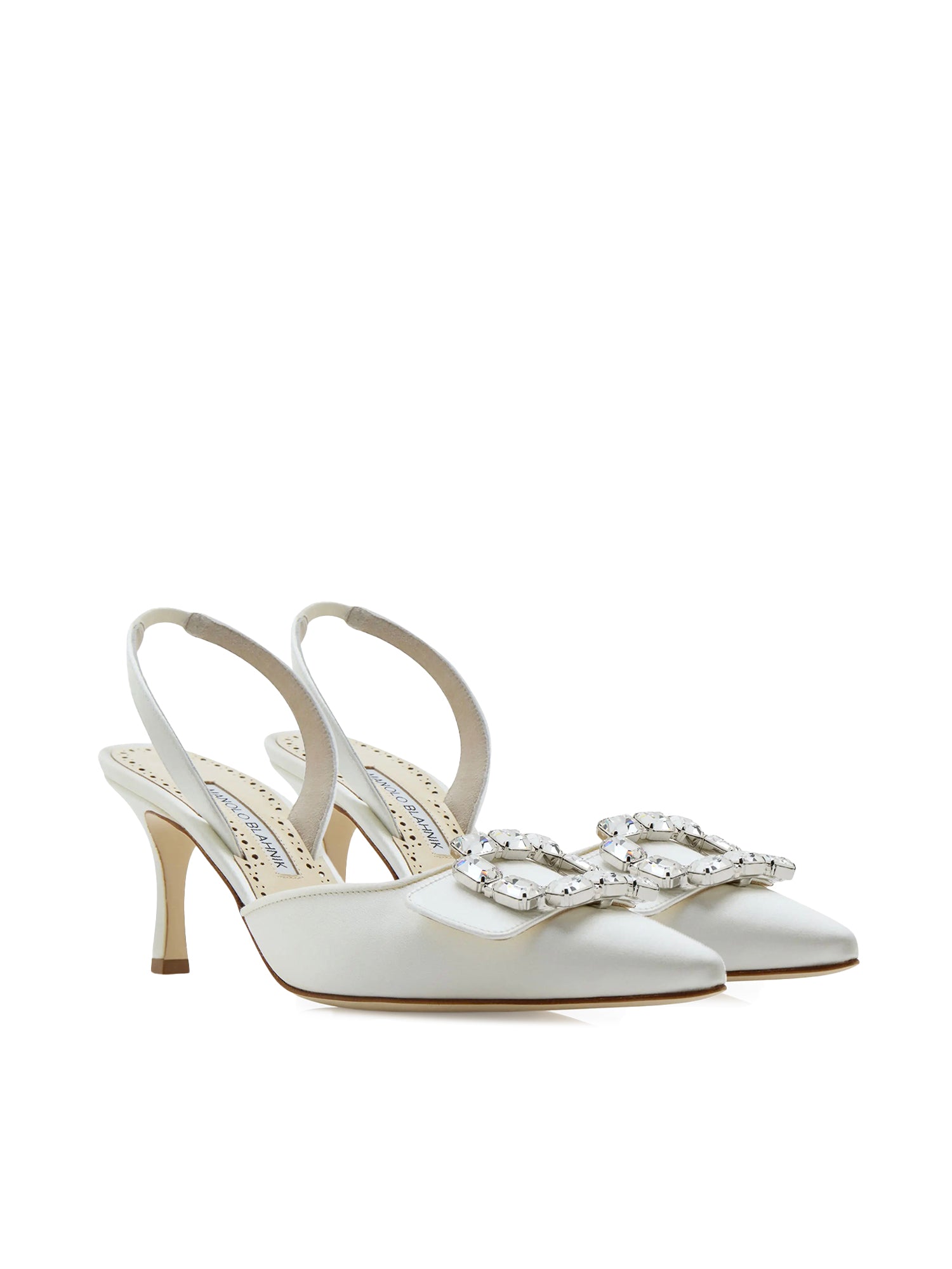 Décolleté slingback in raso 1263183 1309 MANOLO BLAHNIK 