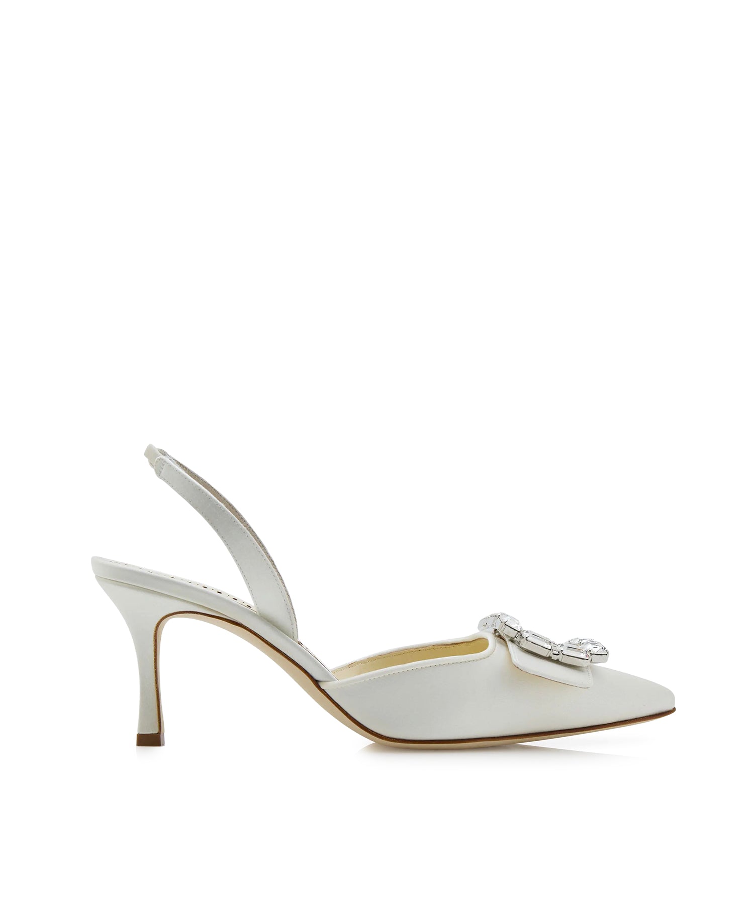 Décolleté slingback in raso 1263183 1309 MANOLO BLAHNIK 