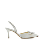 Décolleté slingback in raso 1263183 1309 MANOLO BLAHNIK 