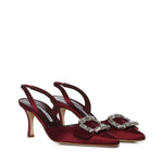Décolleté slingback in raso 1263183 6037 MANOLO BLAHNIK 