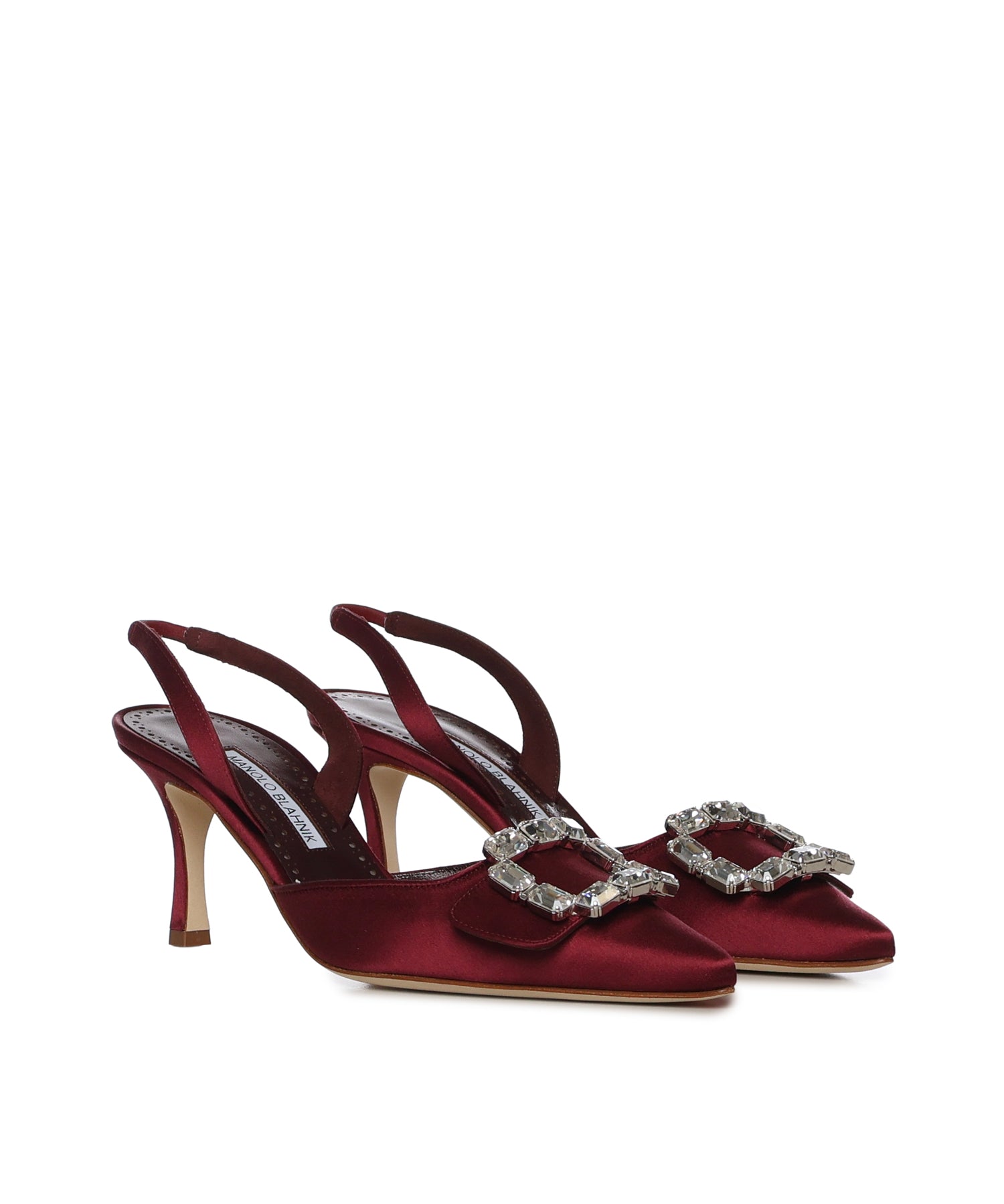 Décolleté slingback in raso 1263183 6037 MANOLO BLAHNIK 