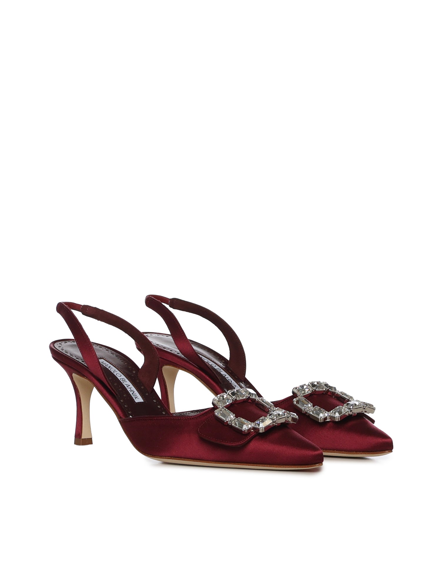 Décolleté slingback in raso 1263183 6037 MANOLO BLAHNIK 
