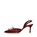 Décolleté slingback in raso 1263183 6037 MANOLO BLAHNIK 