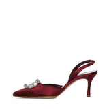 Décolleté slingback in raso 1263183 6037 MANOLO BLAHNIK 