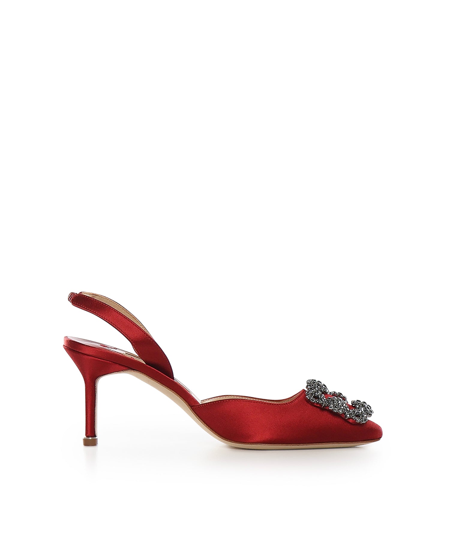 Slingback Hangisli in raso 4190473 6049 MANOLO BLAHNIK 