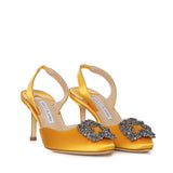 Décolleté slingback Hangisi in raso 4190473 7307 MANOLO BLAHNIK 