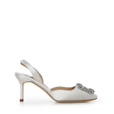 Slingback Hangisli in raso 4190698 1205 MANOLO BLAHNIK 