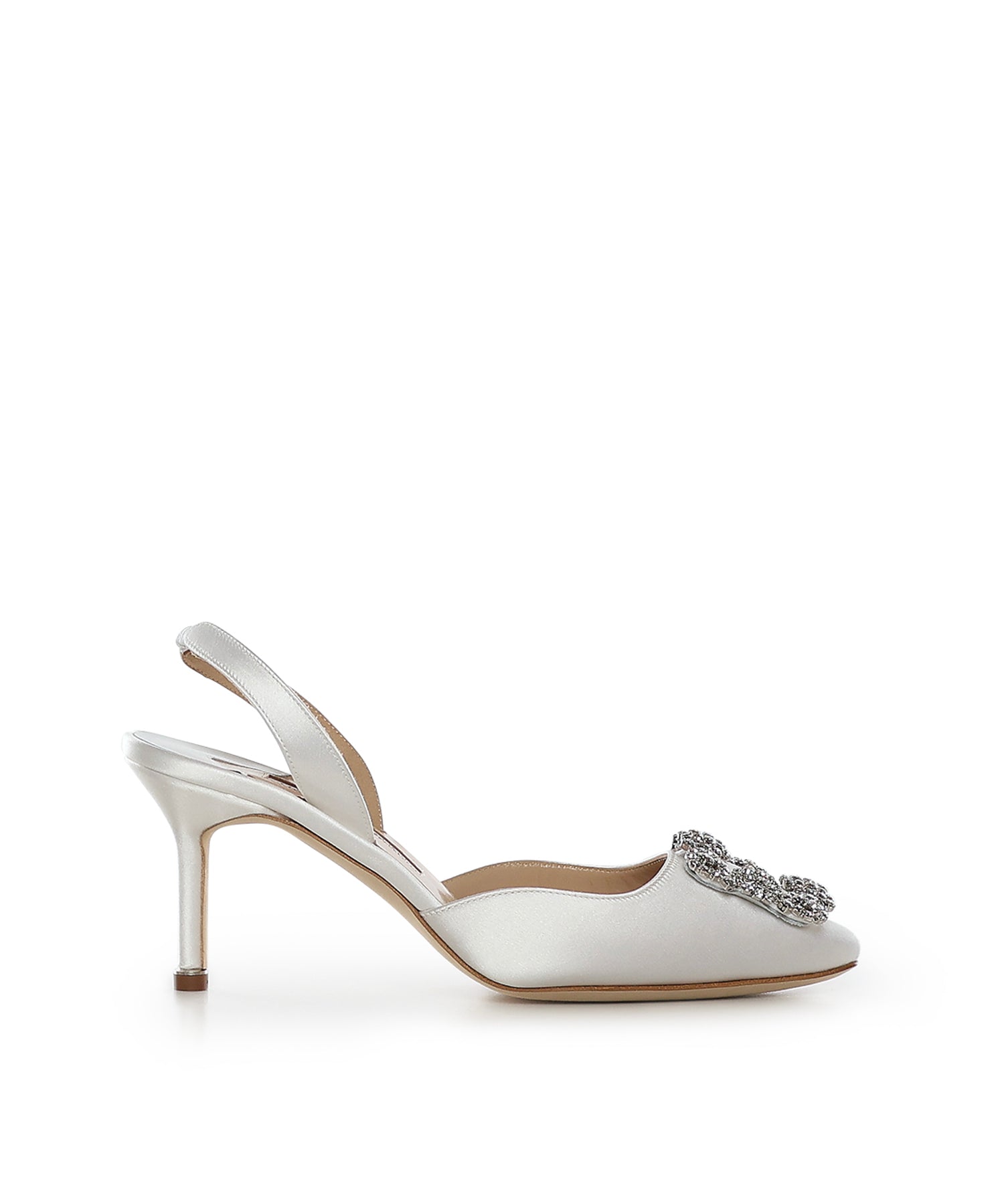 Slingback Hangisli in raso 4190698 1205 MANOLO BLAHNIK 