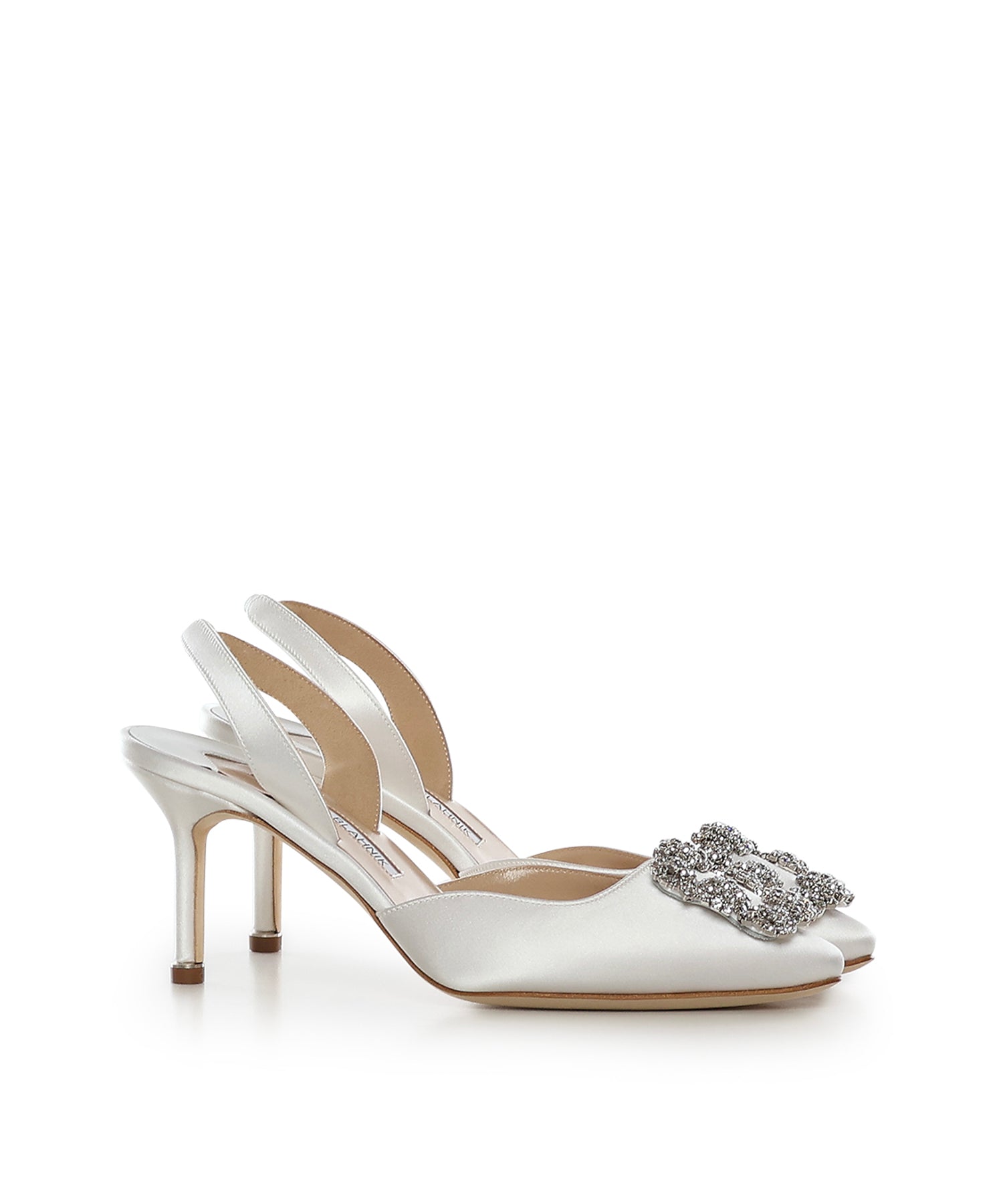 Slingback Hangisli in raso 4190698 1205 MANOLO BLAHNIK 