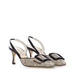 Décolleté Maisalebi con stampa lucertola 4252139 9076 MANOLO BLAHNIK 