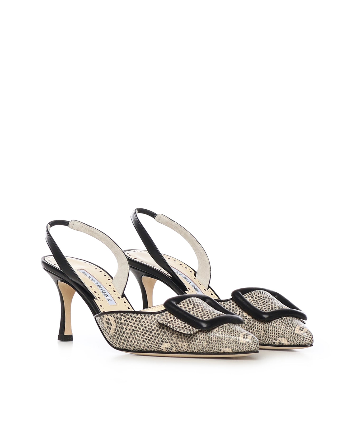 Décolleté Maisalebi con stampa lucertola 4252139 9076 MANOLO BLAHNIK 
