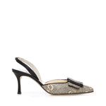 Décolleté Maisalebi con stampa lucertola 4252139 9076 MANOLO BLAHNIK 