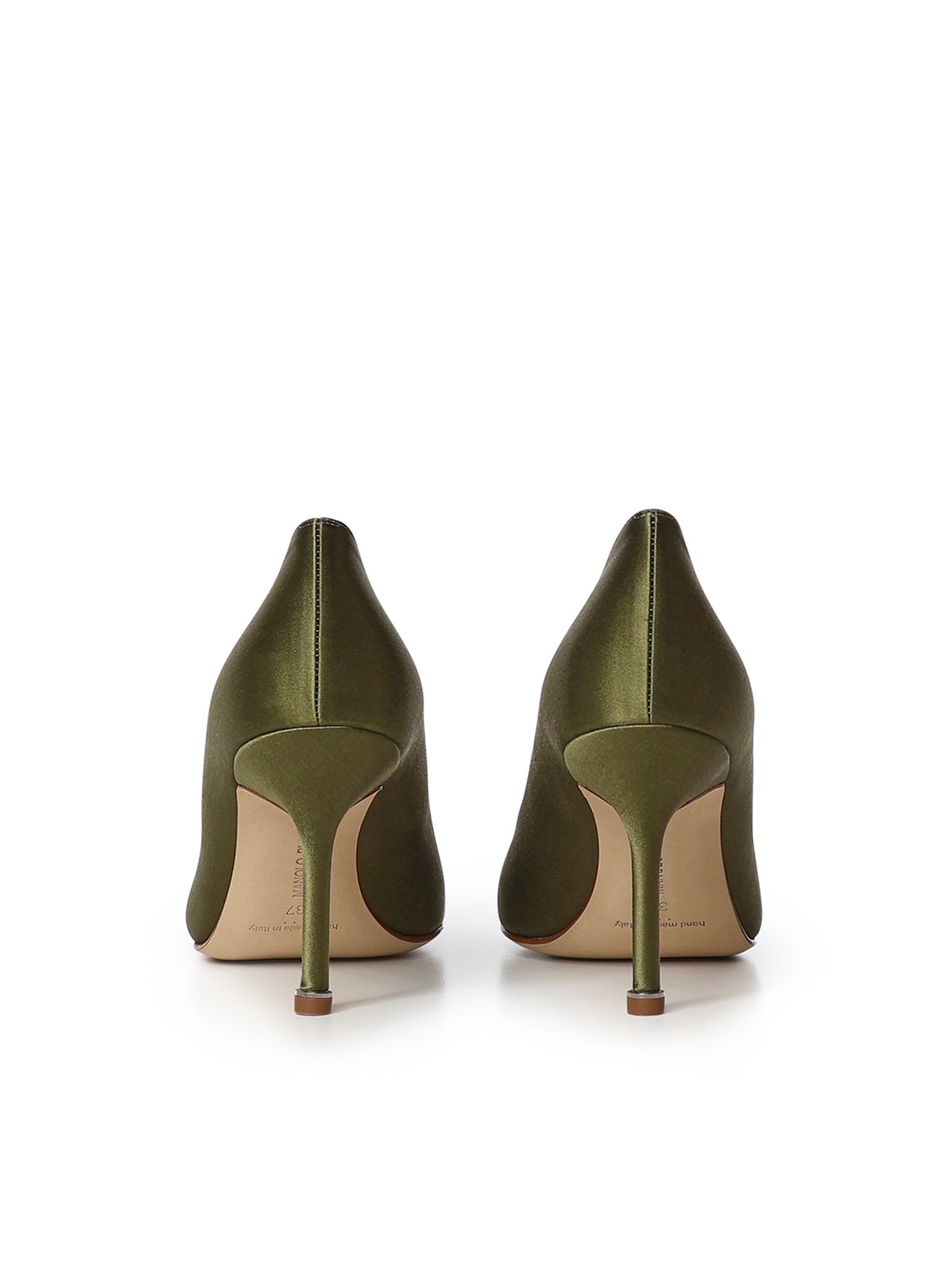 Pumps Hangisi in raso con cristalli 9XX0668 3520 MANOLO BLAHNIK 